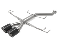 AFE 49-36626-C Takeda 2-1/2 IN 304 Stainless Steel Axle-Back Exhaust System w Carbon Fiber Tips