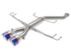 AFE 49-36626-L Takeda 2-1/2 IN 304 Stainless Steel Axle-Back Exhaust System w/ Blue Flame Tips