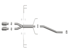 AFE 49-36626-P Takeda 2-1/2 IN 304 Stainless Steel Axle-Back Exhaust System w/ Polished Tips