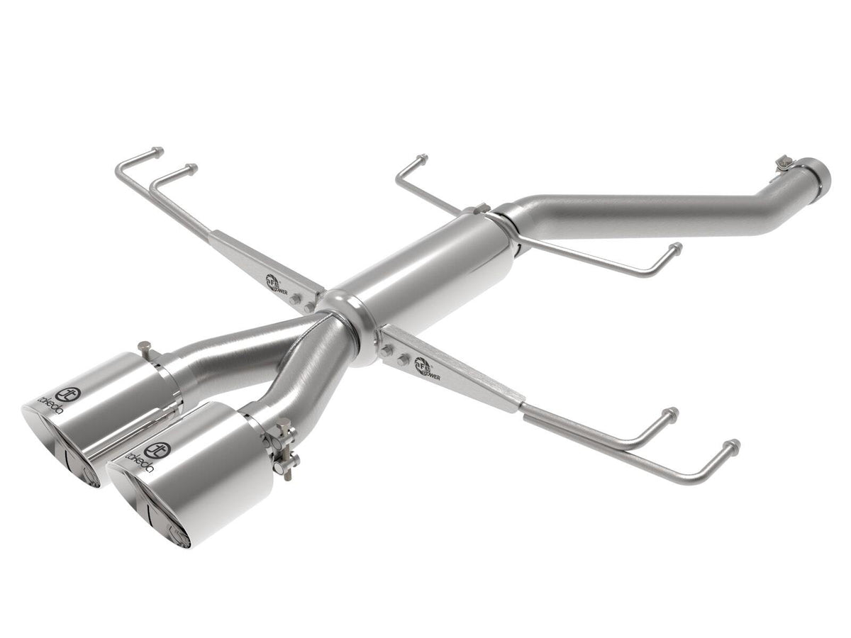 AFE 49-36626-P Takeda 2-1/2 IN 304 Stainless Steel Axle-Back Exhaust System w/ Polished Tips