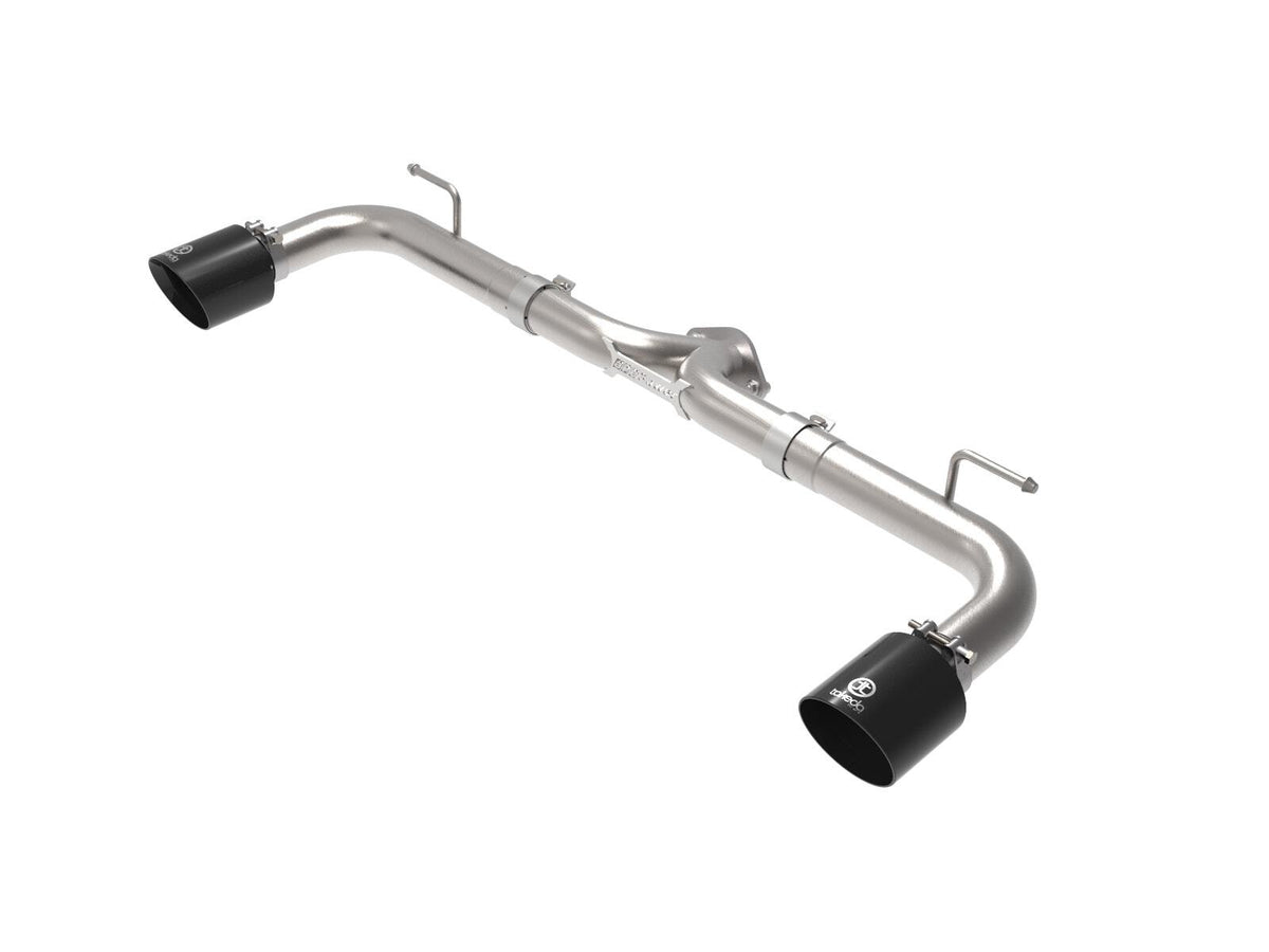 AFE 49-37014-B Takeda 2-1/2 IN 304 Stainless Steel Axle-Back Exhaust System w/ Black Tips