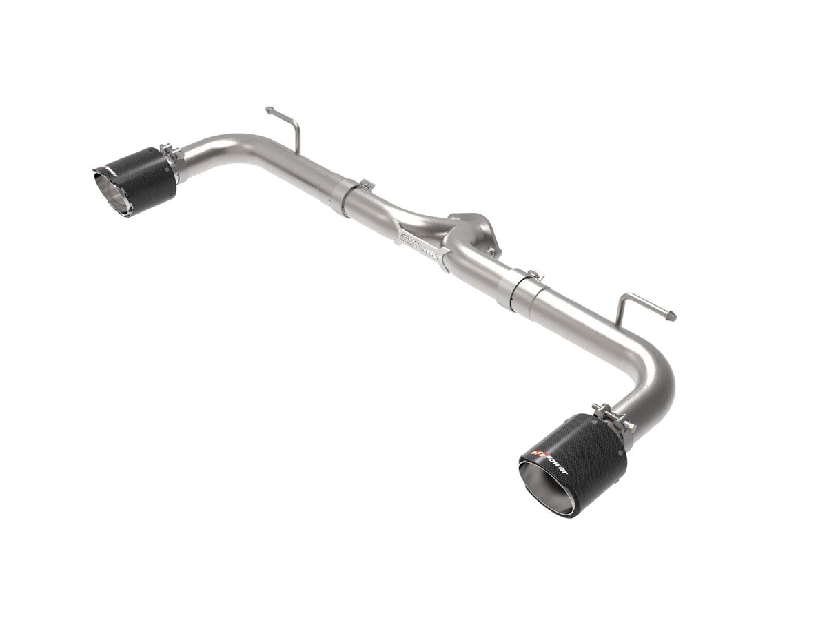 AFE 49-37014-C Takeda 2-1/2 IN 304 Stainless Steel Axle-Back Exhaust System w/ Carbon Fiber Tip