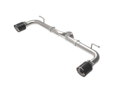 AFE 49-37014-C Takeda 2-1/2 IN 304 Stainless Steel Axle-Back Exhaust System w/ Carbon Fiber Tip