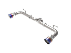 AFE 49-37014-L Takeda 2-1/2 IN 304 Stainless Steel Axle-Back Exhaust System w/Blue Flame Tips