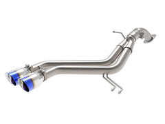 AFE 49-37019-L Takeda 3 IN to 2-1/2 IN 304 Stainless Steel Axle-Back Exhaust w/ Blue Flame Tip