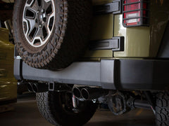 AFE 49-38086-B Vulcan Series 2-1/2 IN 304 Stainless Steel Axle-Back Exhaust System Black