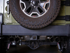 AFE 49-38086-B Vulcan Series 2-1/2 IN 304 Stainless Steel Axle-Back Exhaust System Black