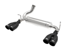 AFE 49-38086-B Vulcan Series 2-1/2 IN 304 Stainless Steel Axle-Back Exhaust System Black