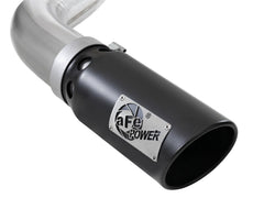 AFE 49-43106-B Large Bore-HD 4 IN 409 Stainless Steel DPF-Back Exhaust System w/Black Tip