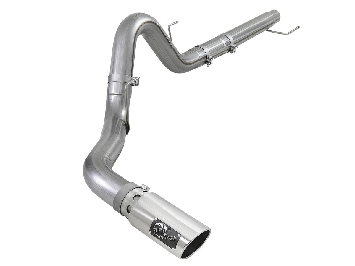 AFE 49-43106-P Large Bore-HD 4 IN 409 Stainless Steel DPF-Back Exhaust System w/Polished Tip