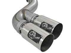 AFE 49-43121-P Rebel XD 4 IN 409 Stainless Steel DPF-Back Exhaust w/Dual Polished Tips