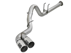 AFE 49-43121-P Rebel XD 4 IN 409 Stainless Steel DPF-Back Exhaust w/Dual Polished Tips