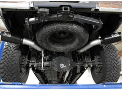 AFE 49-43122-B Large Bore-HD 4 IN 409 Stainless Steel DPF-Back Exhaust System w/Black Tip