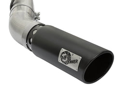 AFE 49-44085-B Large Bore-HD 4in 409 Stainless Steel DPF-Back Exhaust System w/Black Tip