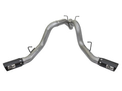 AFE 49-44086-B Large Bore-HD 4in 409 Stainless Steel DPF-Back Exhaust System w/Dual Black Tips