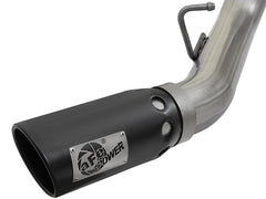 AFE 49-44086-B Large Bore-HD 4in 409 Stainless Steel DPF-Back Exhaust System w/Dual Black Tips