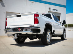 AFE 49-44125-B Large Bore-HD 5 IN 409 Stainless Steel DPF-Back Exhaust System w/Black Tip