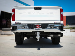 AFE 49-44125-B Large Bore-HD 5 IN 409 Stainless Steel DPF-Back Exhaust System w/Black Tip