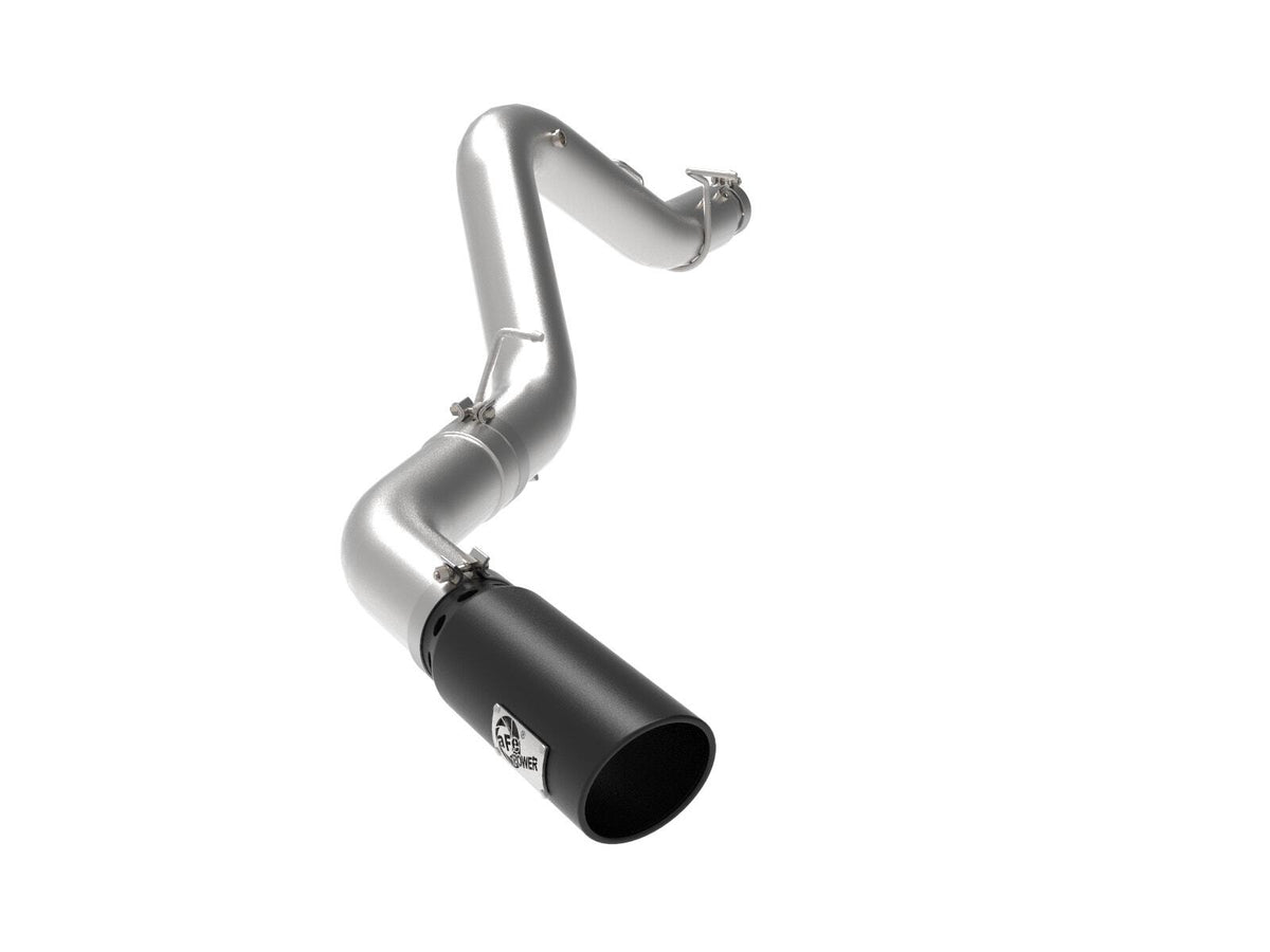 AFE 49-44125-B Large Bore-HD 5 IN 409 Stainless Steel DPF-Back Exhaust System w/Black Tip