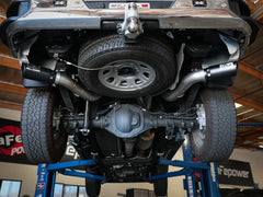AFE 49-44126-B Large Bore-HD 4 IN 409 Stainless Steel DPF-Back Exhaust System w/Black Tip