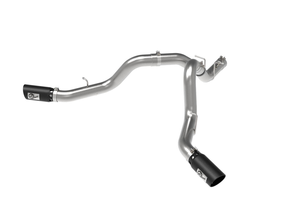 AFE 49-44126-B Large Bore-HD 4 IN 409 Stainless Steel DPF-Back Exhaust System w/Black Tip