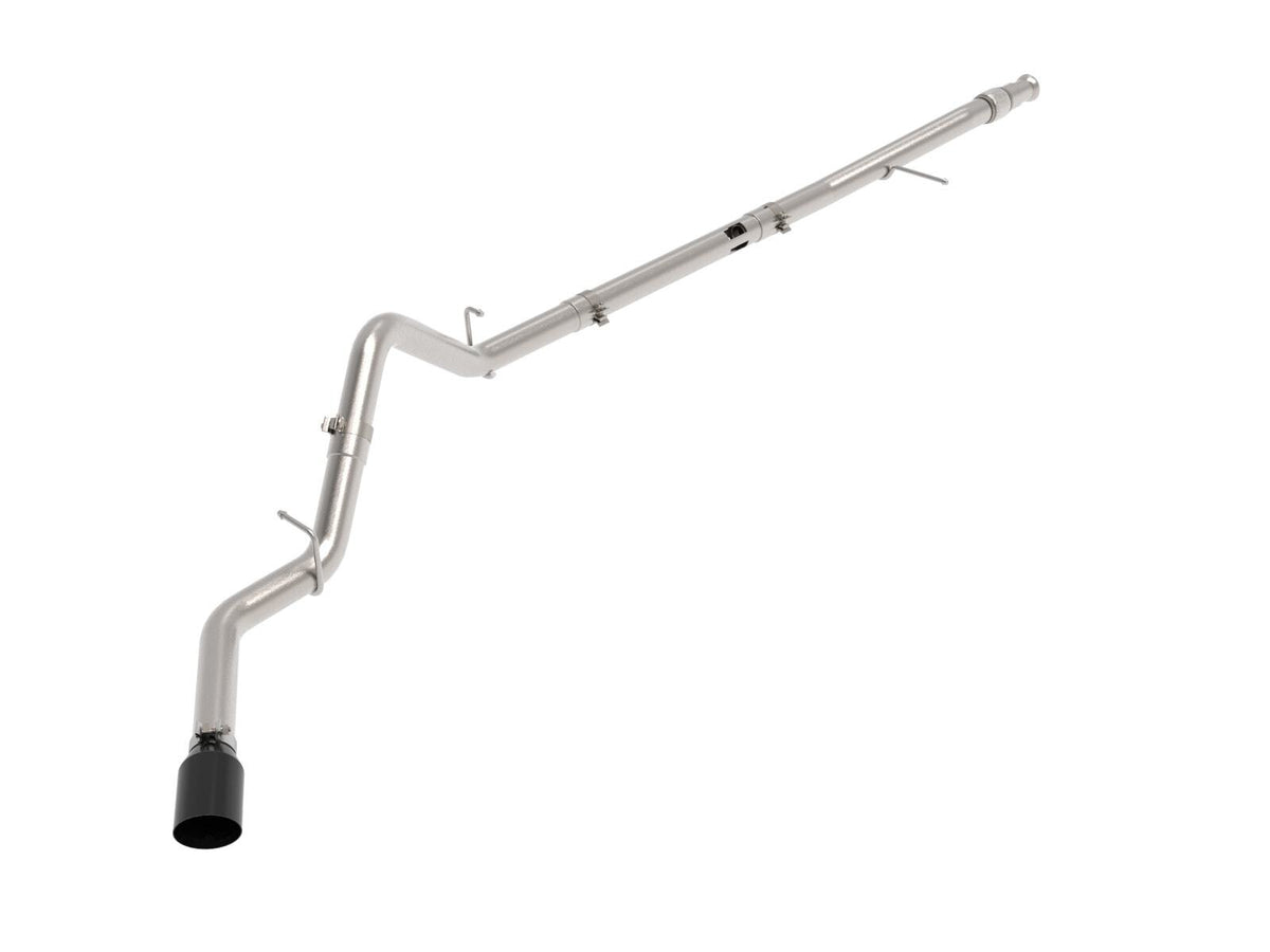 AFE 49-44128-B Large Bore-HD 3 IN 409 Stainless Steel DPF-Back Exhaust System w/Black Tip