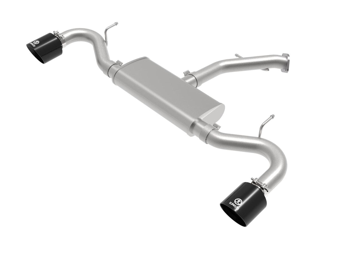 AFE 49-47016-B Takeda 2-1/2 IN 409 Stainless Steel Axle-Back Exhaust System w/ Black Tips