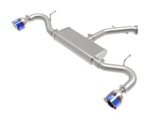 AFE 49-47016-L Takeda 2-1/2 IN 409 Stainless Steel Axle-Back Exhaust System w/ Blue Flame Tips