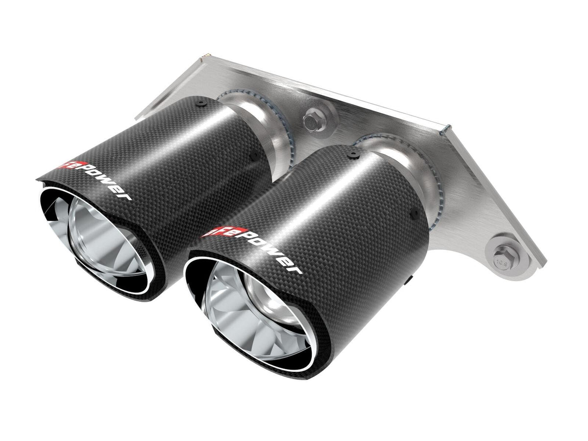 AFE 49C36435-C MACH Force-Xp 4 IN Carbon Fiber OE Replacement Exhaust Tips