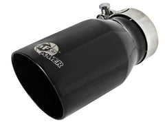 AFE 49T25354-B07 MACH Force-Xp 409 Stainless Steel Single-Wall Exhaust Tip Black; Universal Exit