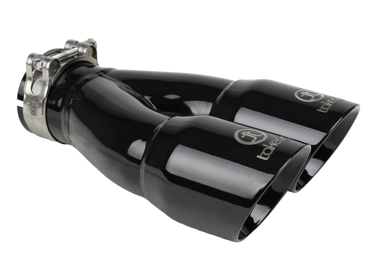 AFE 49T25364-B10 Takeda 304 Stainless Steel Clamp-on Exhaust Tip Black