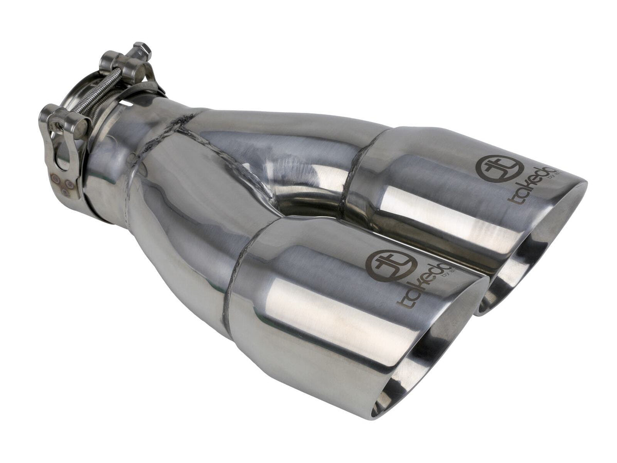 AFE 49T25364-P10 Takeda 304 Stainless Steel Clamp-on Exhaust Tip Polished
