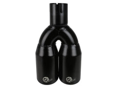 AFE 49T25374-B12 MACH Force-Xp 409 Stainless Steel Clamp-on Exhaust Tip Black