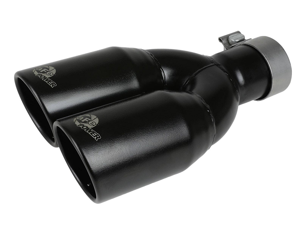 AFE 49T25374-B12 MACH Force-Xp 409 Stainless Steel Clamp-on Exhaust Tip Black