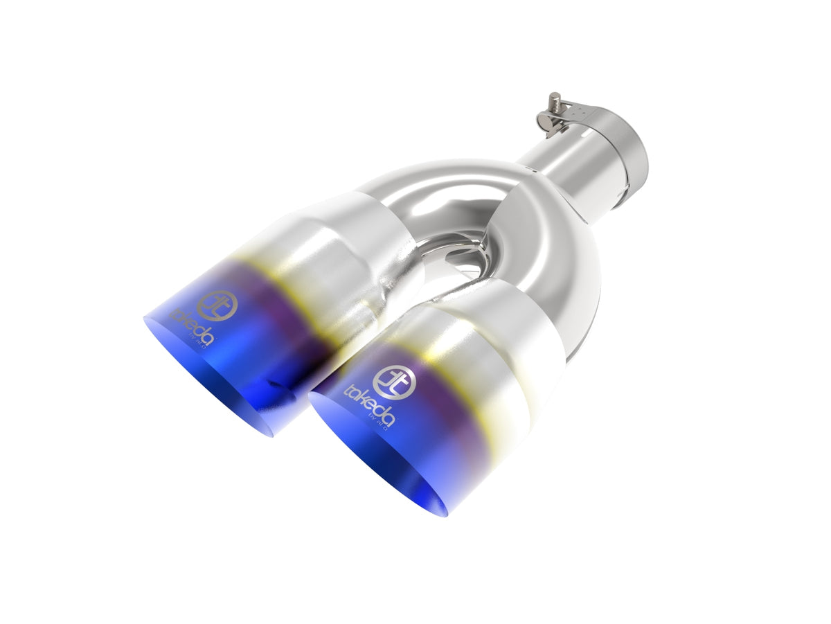 aFe POWER Takeda Exhaust Tip Takeda 304 Stainless Steel Clamp-on Exhaust Tip 49T25484-L121