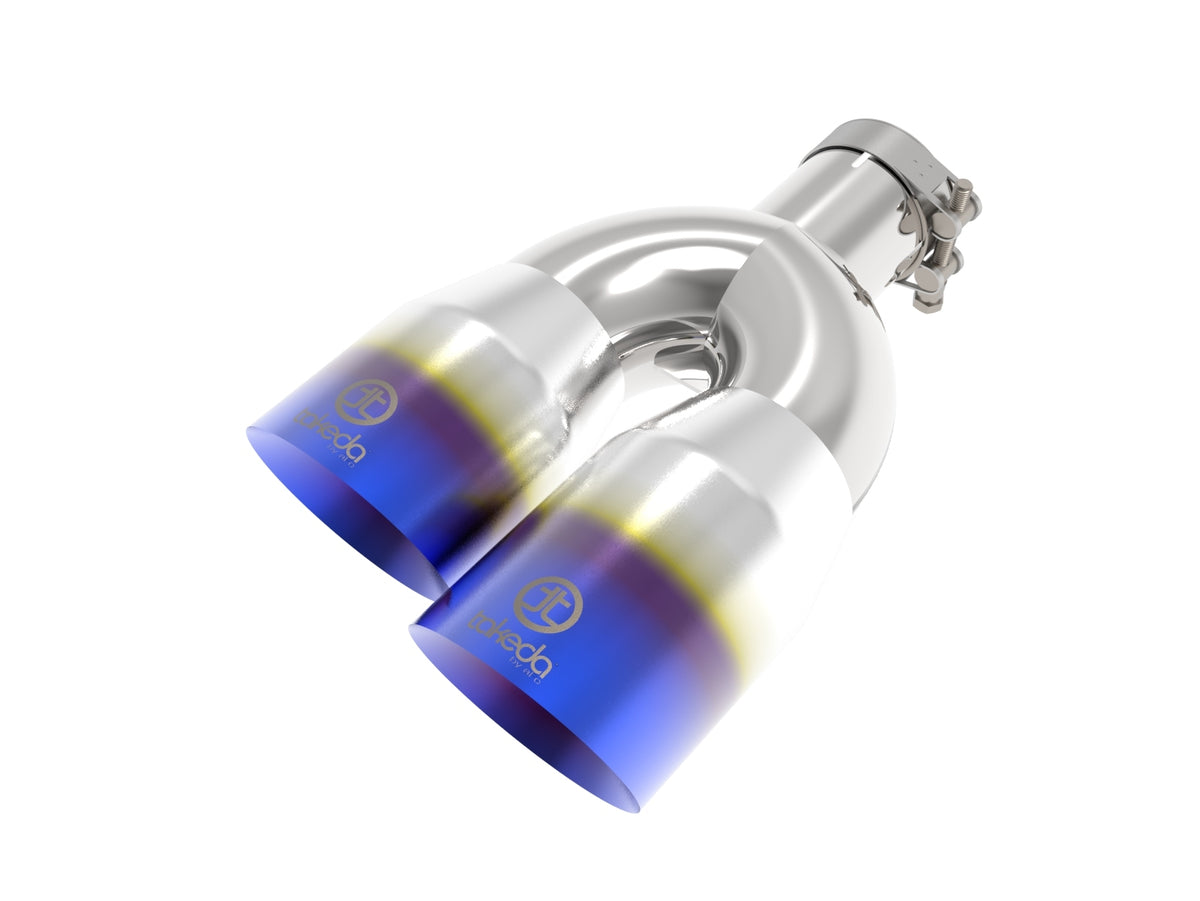 aFe POWER Takeda Exhaust Tip Takeda 304 Stainless Steel Clamp-on Exhaust Tip 49T25484-L122