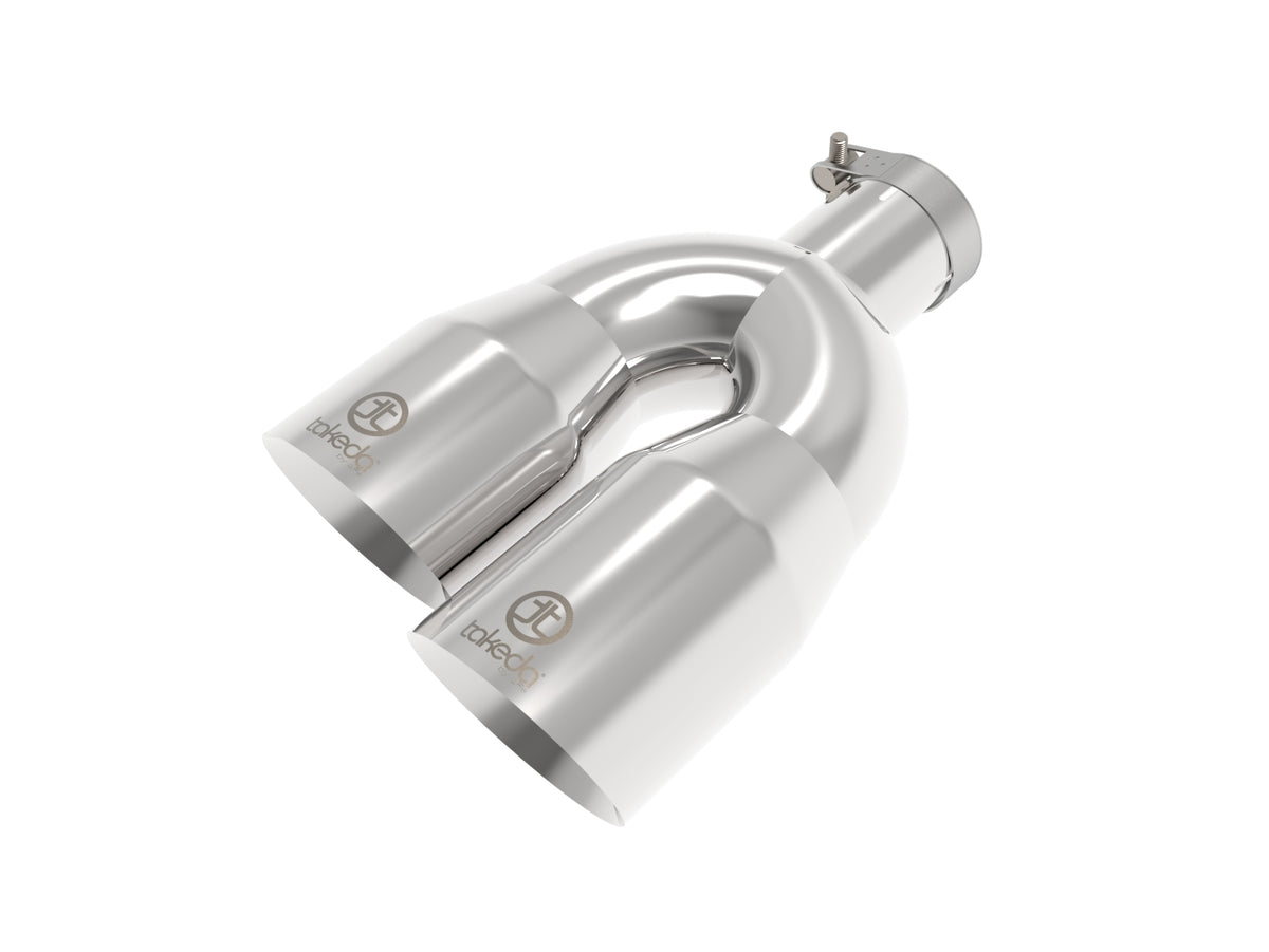 aFe POWER Takeda Exhaust Tip Takeda 304 Stainless Steel Clamp-on Exhaust Tip 49T25484-P122