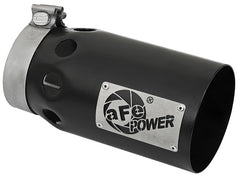 AFE 49T40501-B10 Rebel XD Series 4in 409 Stainless Steel Exhaust Tip Black