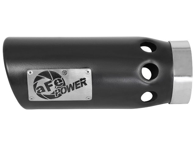 AFE 49T40502-B121 MACH Force-Xp 4in 409 Stainless Steel Intercooled Exhaust Tip Black