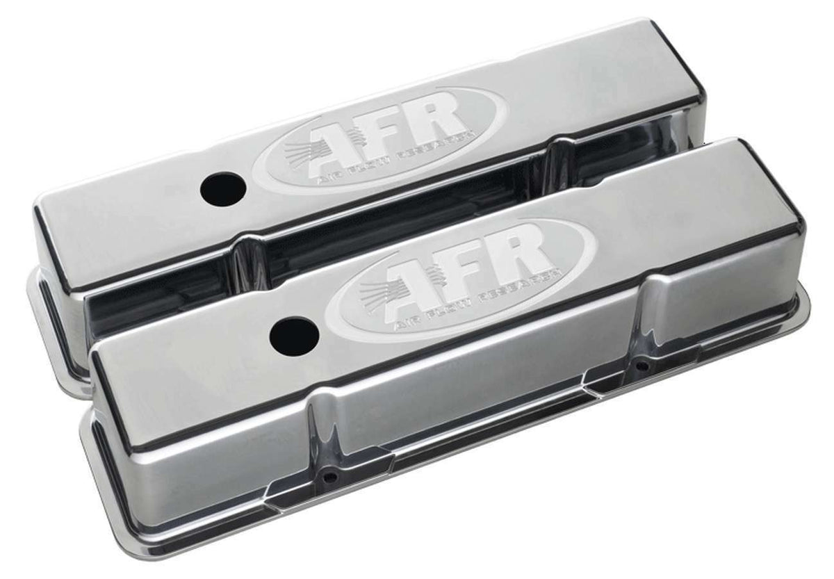 AIR FLOW RESEARCH SBC Tall Alum Valve Cvr Polished w/AFR Logo 6704
