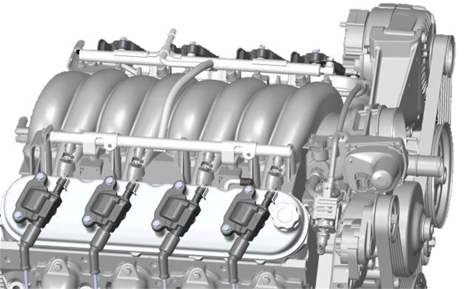 Holley 241-91 VALVE COVER, LS BLACK KRINKLE FINISH