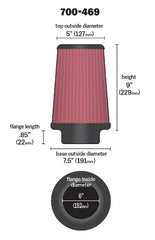 AIRAID 700-469 Universal Air Filter