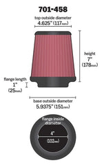 AIRAID 701-458 Universal Air Filter