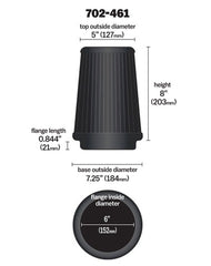 AIRAID 702-461 Universal Air Filter