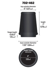 AIRAID 702-462 Universal Air Filter