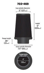 AIRAID 702-469 Universal Air Filter