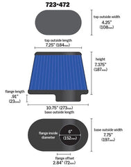 AIRAID 723-472 Universal Air Filter