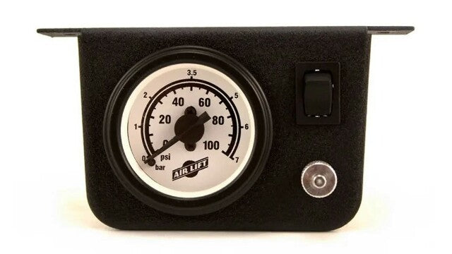 Air Lift Performance 26156 Single Needle Gauge w/ 2 Lighted Panel - 100 PSI