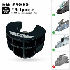 Altor Locks - ICON Trailer Coupler Lock for 2in. Couplers with Flat Lip Design OEMs-Demco/Fulton - MVP000.2000