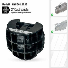 Altor Locks - ICON Trailer Coupler Lock for 2in. cast couplers by OEMs like Buyers Products - MVP001.2000